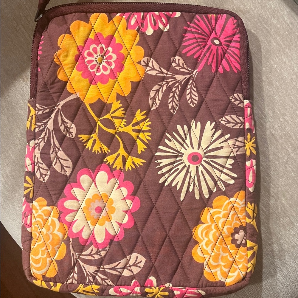 Vibrant Floral Quilted Tablet Sleeve